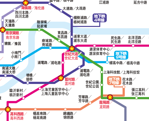 上海中心地下鉄マップ